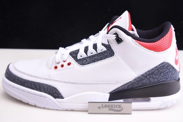 HYPE RED" "WHITE JORDAN 3 AIR FIRE RETRO CZ6431-100 0824